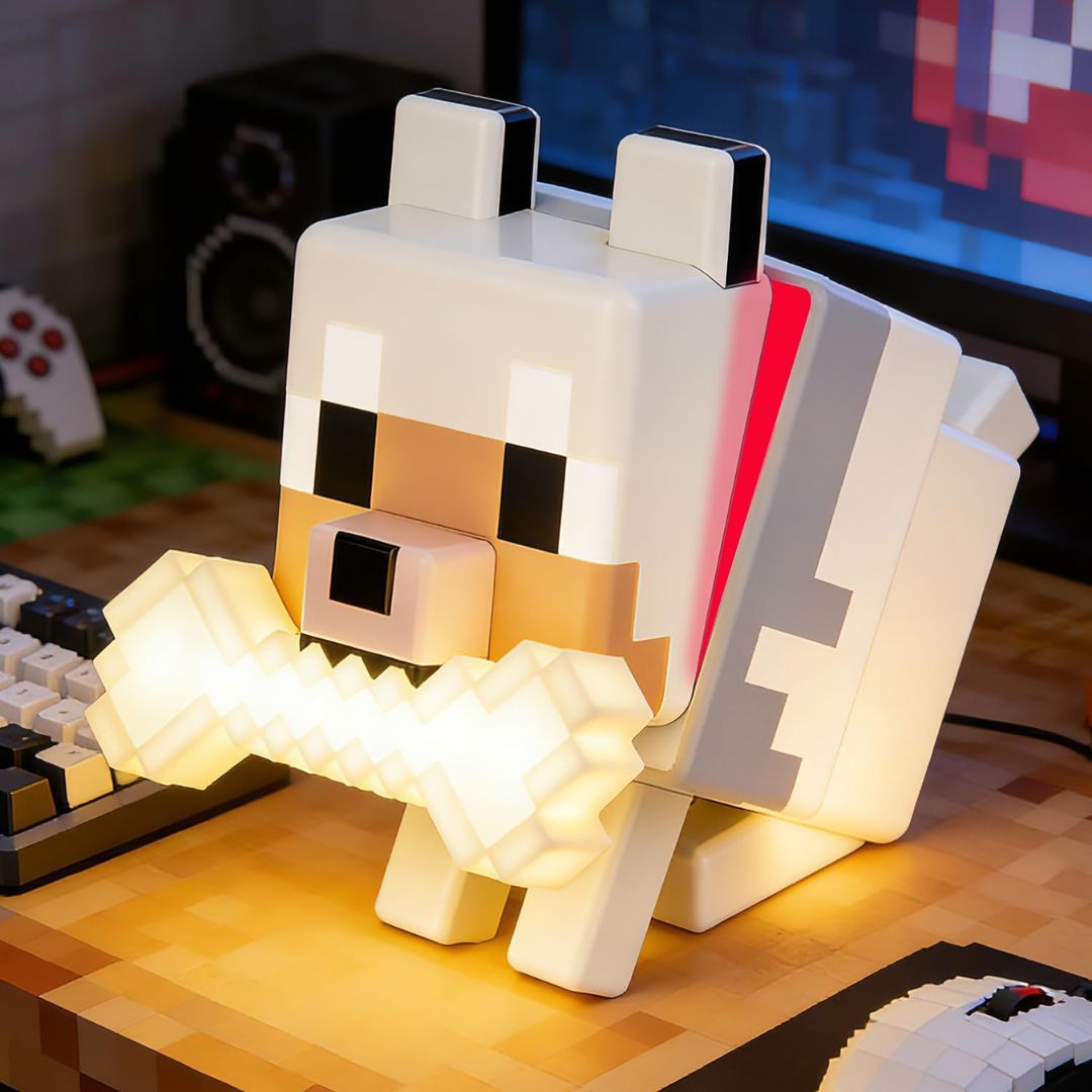 Pixel Wolf Night Light
